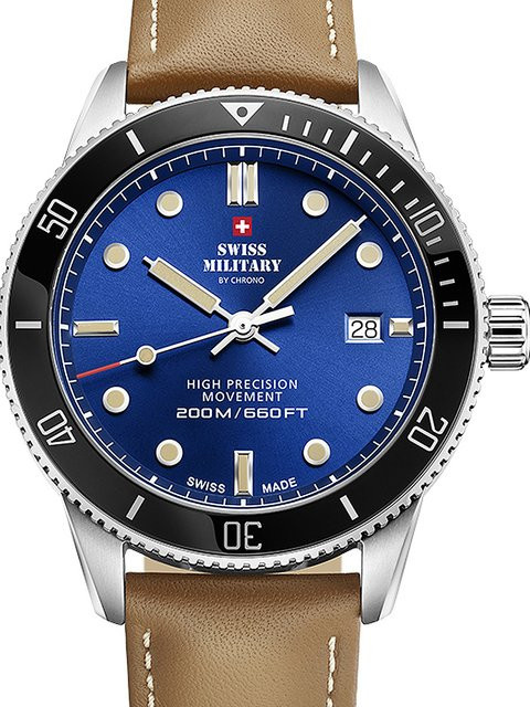 Swiss Military Armbanduhr Diver, Quarz, Edelstahl, 42 mm, Herren - Bild 1
