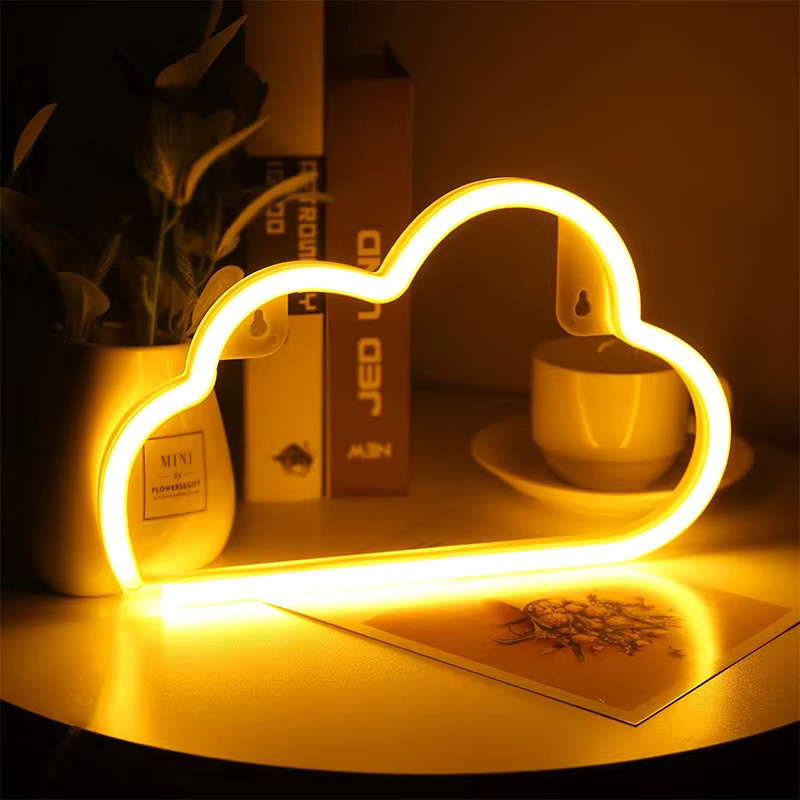 Shenzhi Tech Cloud Neon-Schildleuchte USB-betriebene LED-Tischlampe für Schlafzimmer und Kinderzimmer - Bild 3