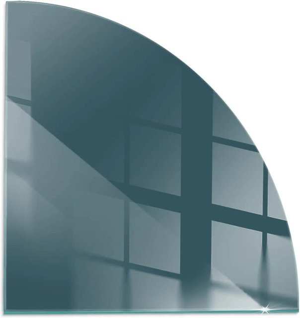 Tulup Funkenschutzplatte aus Glas für Kaminöfen in Türkis, B x B: 100 x 100 cm - Bild 1