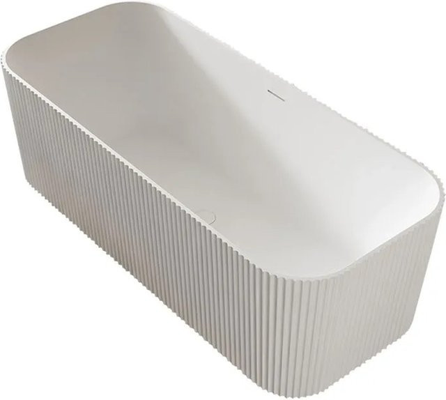360Home Freistehende Acryl Badewanne in Weiß mit LED und abgerundeten Ecken, B/T/H: 150 x 75 x 58 cm - Bild 1