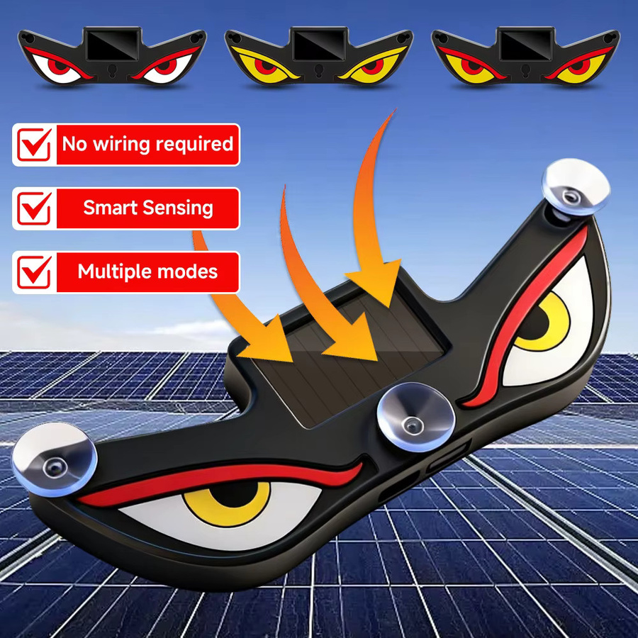 YaLumei Solar-Teufelsaugen-Warnleuchte für Tesla Model 3 Highland 2024-2026, kabellose LED-Dekoration in Schwarz und Multicolour - Bild 5