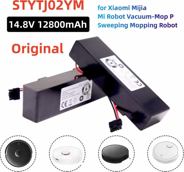 STYTJ02YM Akku 14,8 V 12800 mAh für Xiaomi Mijia LDS Staubsauger, Mi Robot Vacuum-Mop P und Mi Robot Vacuum-Mop 2S/Haier JX37 in Schwarz - Bild 1