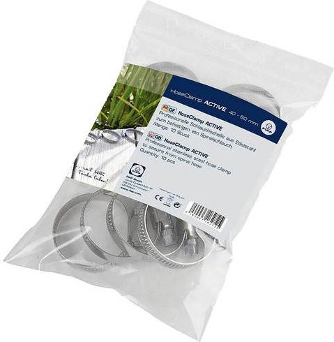 FIAP 2535 Clip Active Schlauchschelle aus Edelstahl in Silber, 10er Pack, Durchmesser: 40-60 mm - Bild 1