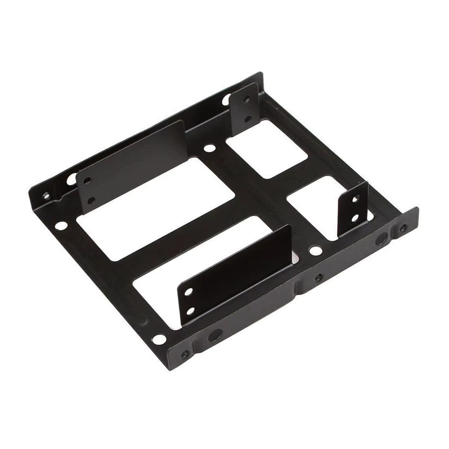 Deepartner Dual-Bay Metalladapter-Set für 2,5 Zoll und 3,5 Zoll externe Festplatten und SSDs, Schwarz - Bild 1