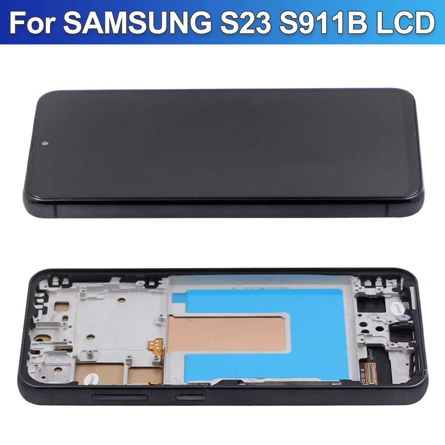 Samsung S23 5G LCD Display Touchscreen Digitizer mit Rahmen in Schwarz oder Violett - Bild 3