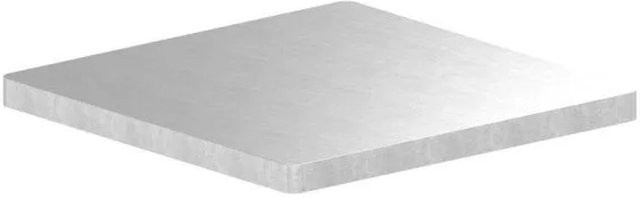 FeNau Flachkappe aus Stahl in Silber zum Aufschweißen, B/T/H: 60 x 60 x 4,0 mm - Bild 1