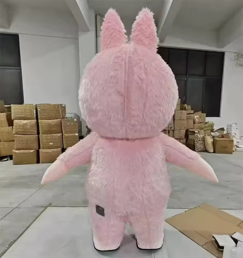LABABA Hasen-Monster Aufblasbares Maskottchen-Kostüm, Plüsch, Rosa - Bild 1