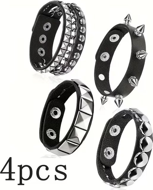 YIRAN Nietenarmband, Kunstleder, Unisex - Bild 1