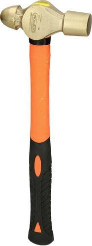 KS Tools Schlosserhammer aus Aluminium-Bronze in Orange mit Glasfaserstiel, 230g - Bild 1