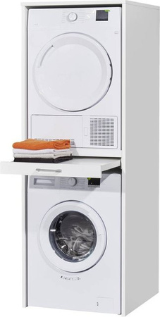 Verburg Waschtower WSTT 185 Waschmaschine und Trockner Kombi weiß B/H/T: 67 x 185 x 66 cm