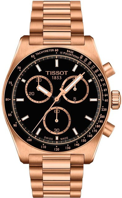 Tissot Chronograph, Quarz, Edelstahl, 40 mm, Herren, Schwarz, 10 ATM - Bild 1