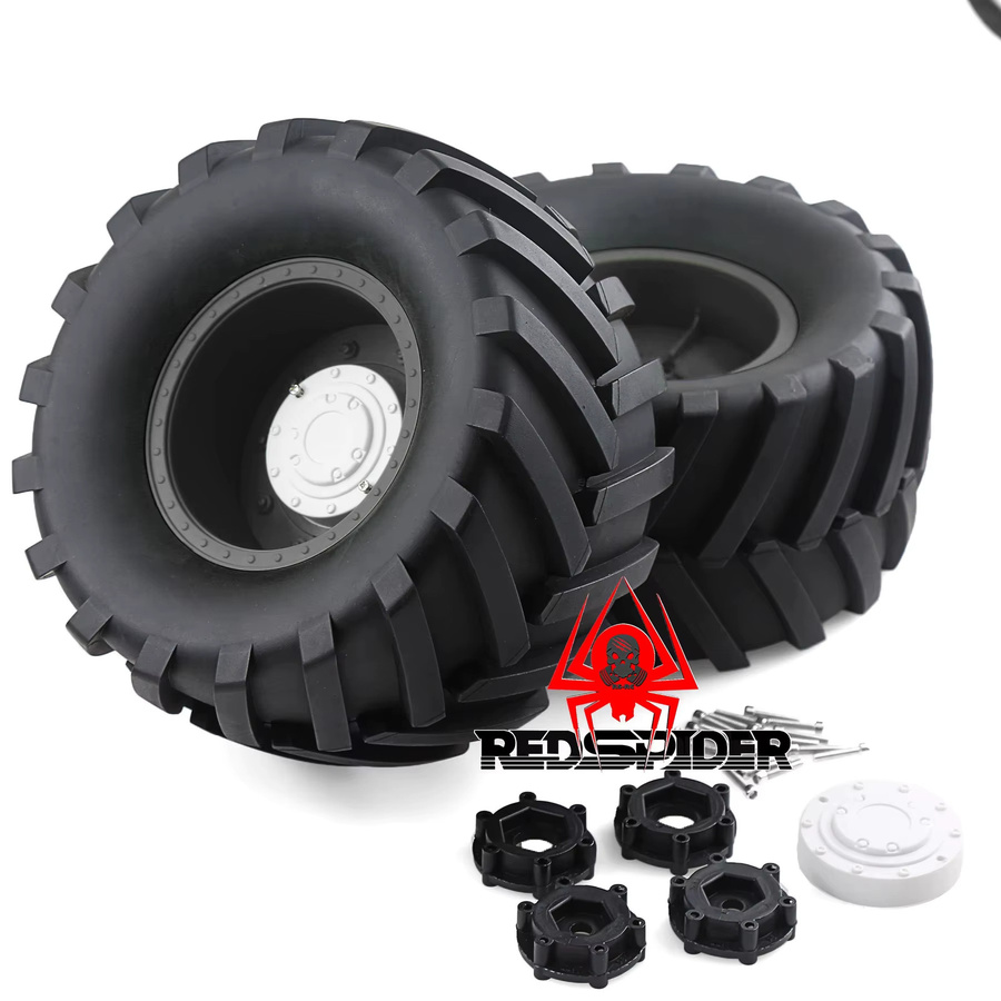 2-teiliges Set LKW Buggy Räder Reifen, 1/8, Schwarz, Gummi - Bild 5