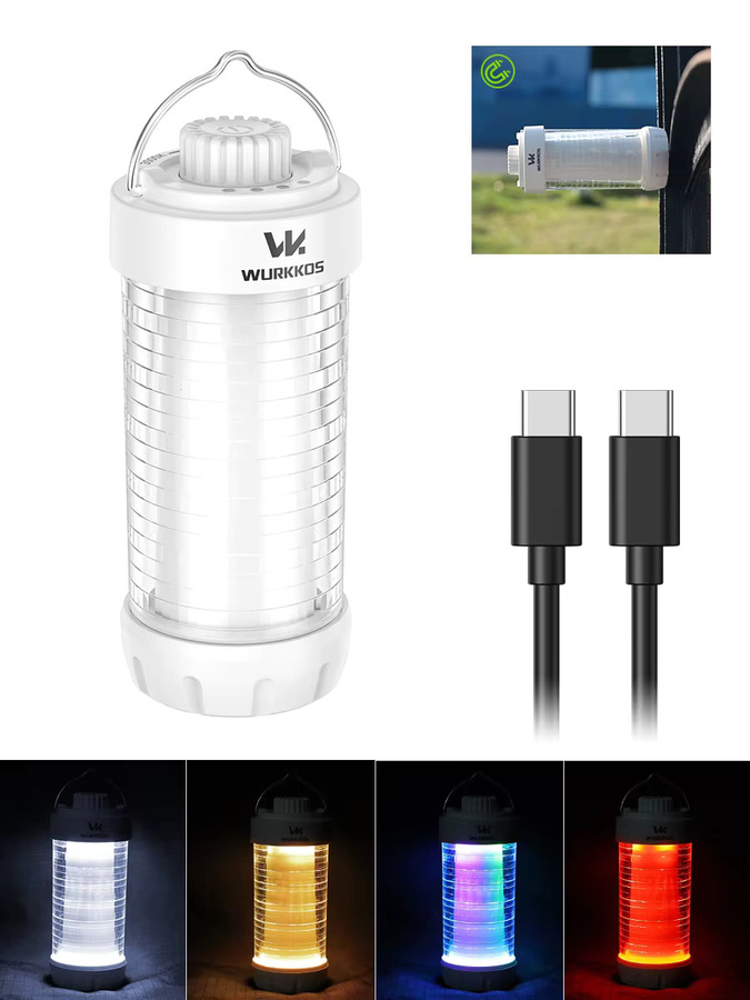 Wurkkos CL01 LED Camping-Umgebungslicht mit 550 Lumen, wiederaufladbar, magnetisch und wasserdicht, Farbe Weiß - Bild 7