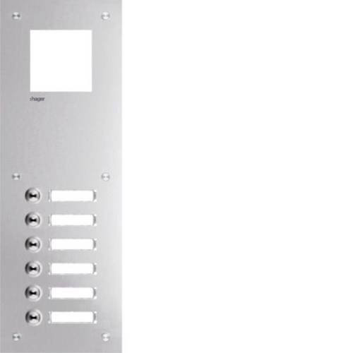 Hager RTQ106X Frontplatte aus Edelstahl in Silber - Bild 1