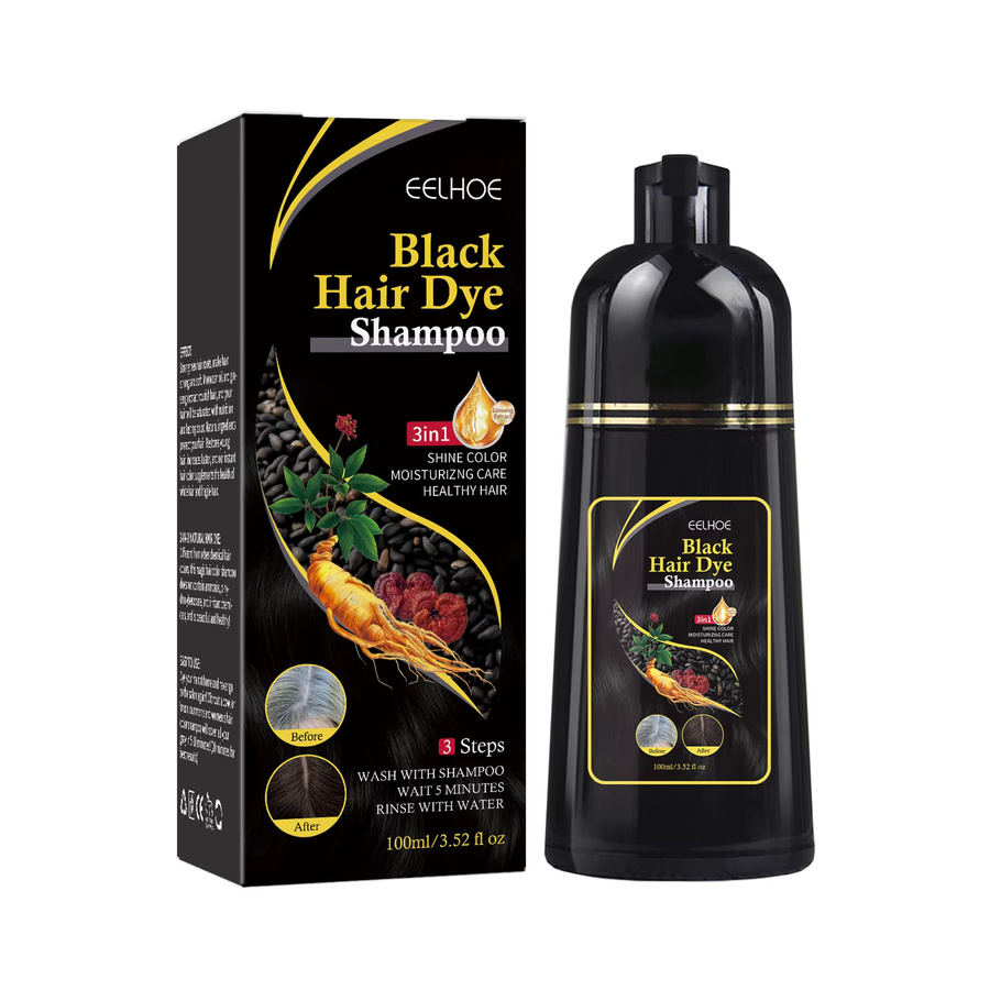 eelhoe Haarfärbe-Shampoo, 100 ml, schwarz - Bild 6
