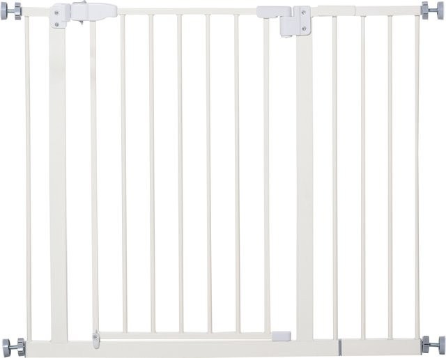 Pawhut Sicherheitsgitter mit verstellbarer Länge, Weiß, B/H: 74-97,5 x 76,2 cm - Bild 1