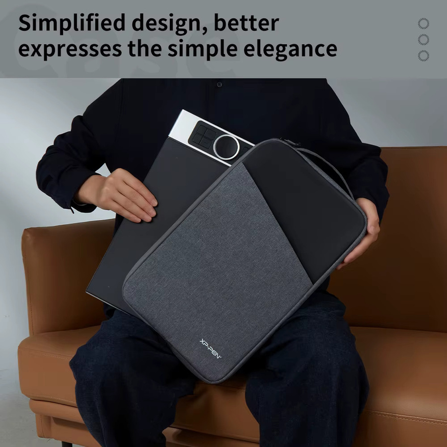 XPPen Schutzhülle in Grau als Schutztasche und Reisetasche für Stift-Displays und grafische Tablet-Monitore von 12 bis 16 Zoll - Bild 4
