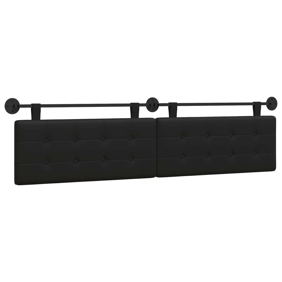 vidaXL Wandpaneel aus Kunstleder in Schwarz, B/H/T: 210 x 55 x 5 cm - Bild 2
