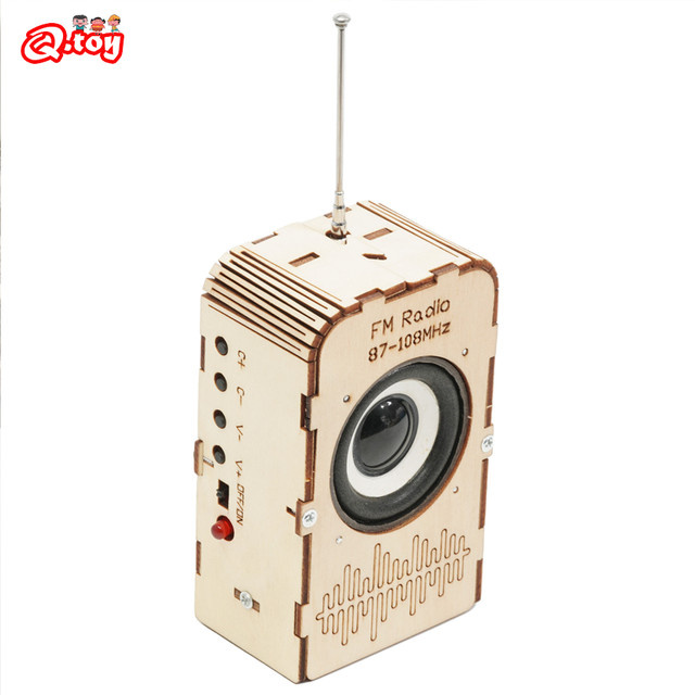 QXLRM DIY Radio Broadcast Empfänger Modell, Wissenschaft, Holz - Bild 1