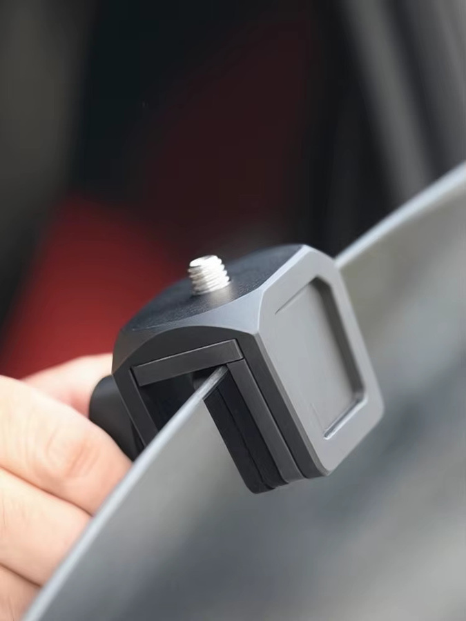 FANAUE Multifunktionaler Fensterclip aus Aluminiumlegierung mit 3/8-Zoll-Gewindeloch in Schwarz - Bild 2