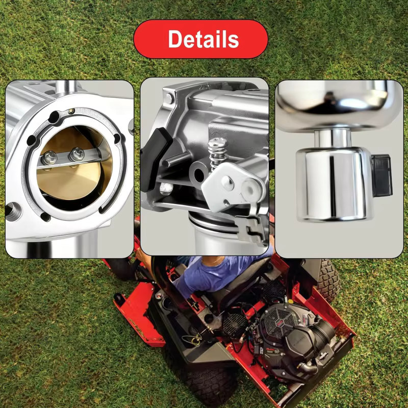 Kawasaki Vergaser mit Kraftstoffpumpe und Luftfilter sowie Vergaser-Überholungskit für 23 PS Motoren, Farbe: Silber - Bild 4