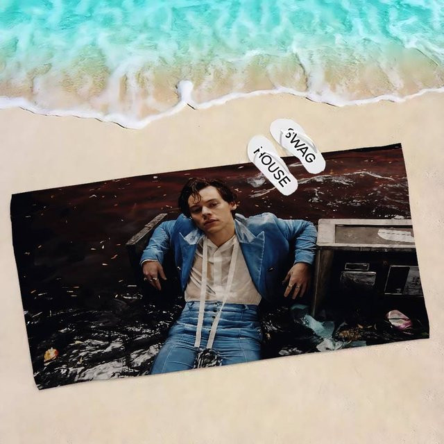 Dalangpa Strandtuch Harry Styles Design, Mikrofaser, bunt, B/H: 95 x 190 cm - Bild 1