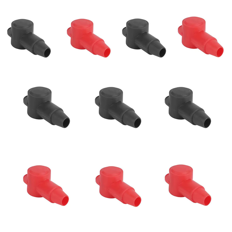 MINESPEED 10er Set Silikon Batterie-Terminal-Schutzkappen in Rot und Schwarz zur Isolierung und zum Flammschutz - Bild 2