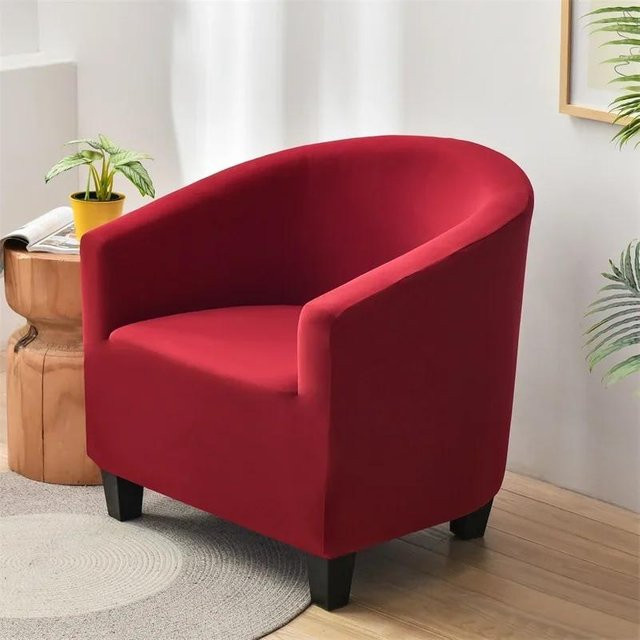 BC-Warm Home Sesselbezug Relax-Stretch in Rot, elastischer Schonbezug für Einsitzer und Club-Sofas, waschbar und rutschfest - Bild 1
