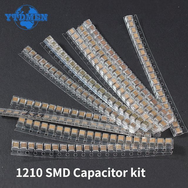 YTDMEN SMD Kondensator Set 1210, 200 Stück sortiert, 10 Arten von 0,1 UF bis 100 UF - Bild 1