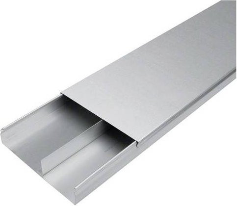 Hager Elektro-Sockelleistensystem UK240482 in Silber, Länge: 200 cm - Bild 1