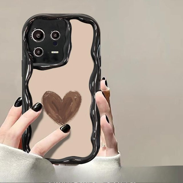 Silikon Handyhülle mit Textur Liebe für Apple iPhone 16 Pro Max, 15, 14, 13, 12 mini, 11 und 6s Plus in Schwarz - Bild 1