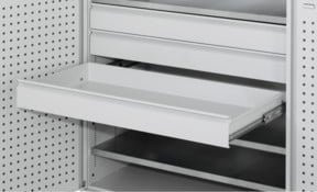 Kappes Einzelschublade für Grossraumschrank in RAL7035 Grau inklusive Auszugschienen, Höhe: 12,5 cm - Bild 1