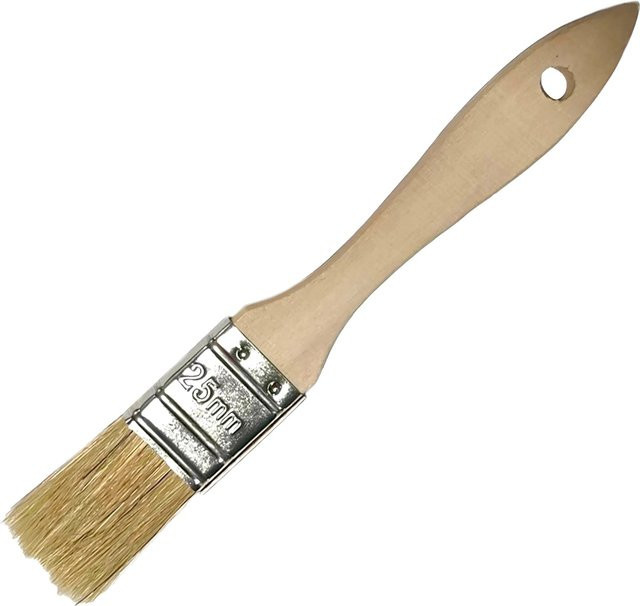 LUX-TOOLS Flachpinsel für wasserbasierte und lösungsmittelbasierte Lacke, Breite: 25 mm, Farbe: Natur/Mehrfarbig - Bild 1