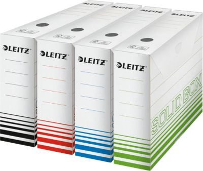 Leitz Solid Box Archivschachtel DIN A4 in Weiß, 10 Stück, Höhe: 8 cm - Bild 1