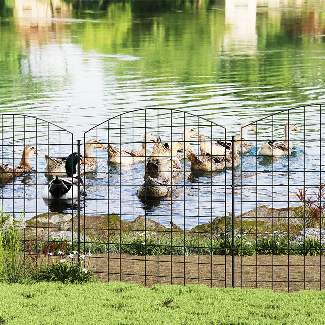 WOLTU Dekorativer Gartenzaun in Schwarz als Bogenzaun und Tierbarriere für Garten, Hof und Outdoor, B/H: 100 x 70 cm - Bild 1