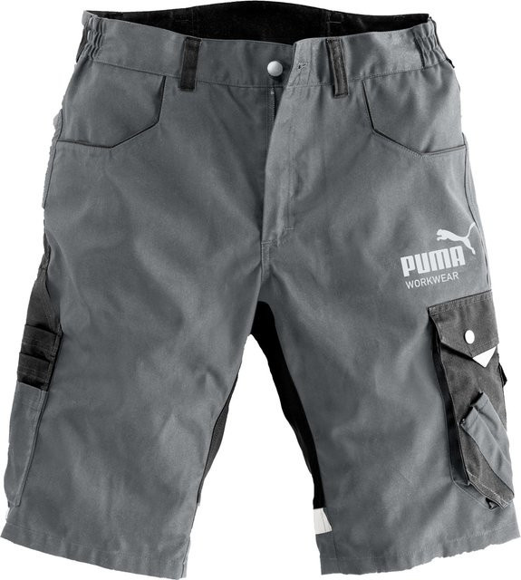 Puma Safety Arbeitsshort Champ in Stahlgrau/Carbon mit reflektierenden Details aus Poly-Cotton und Polyester, Größe 52 - Bild 1