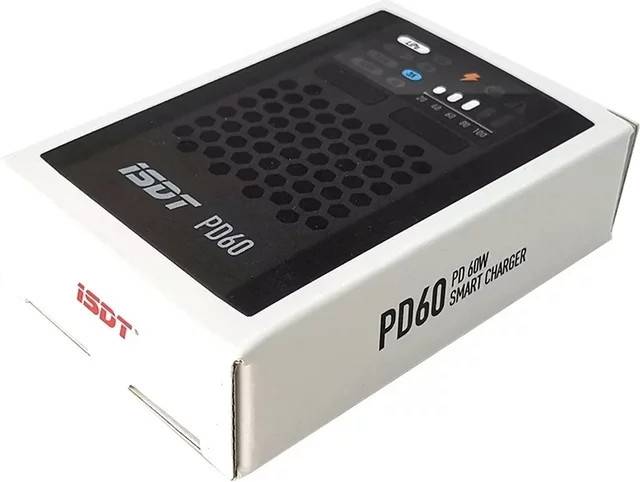 ISDT URUAV PD60 Akku-Balancer FPV-Ladegerät mit Typ-C Eingang für 1-4S Lipo-Akkus, Schwarz - Bild 1