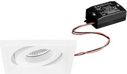 Brumberg LED-Einbauleuchte quadratisch in Strukturweiß mit 7W und warmweißem Licht - Bild 1