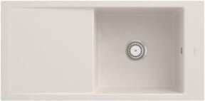 Villeroy & Boch Spüle Timeline 60 Flat bündig aus Keramik mit Ablaufgarnitur und Handbetätigung in Beige - Bild 1