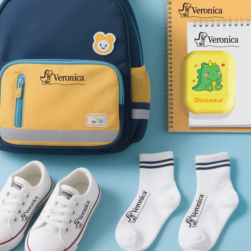 Personalisiertes Namensstempelset für Kinder – Wasserfester Selbstfärbender Stempel aus Kunststoff für Schulbriefpapier und Lehrergeschenke - Bild 3