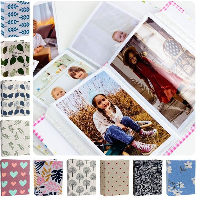 DIY Fotoalbum mit 100 Taschen und Leinenhülle für 4 x 6 Fotos - Bild 1