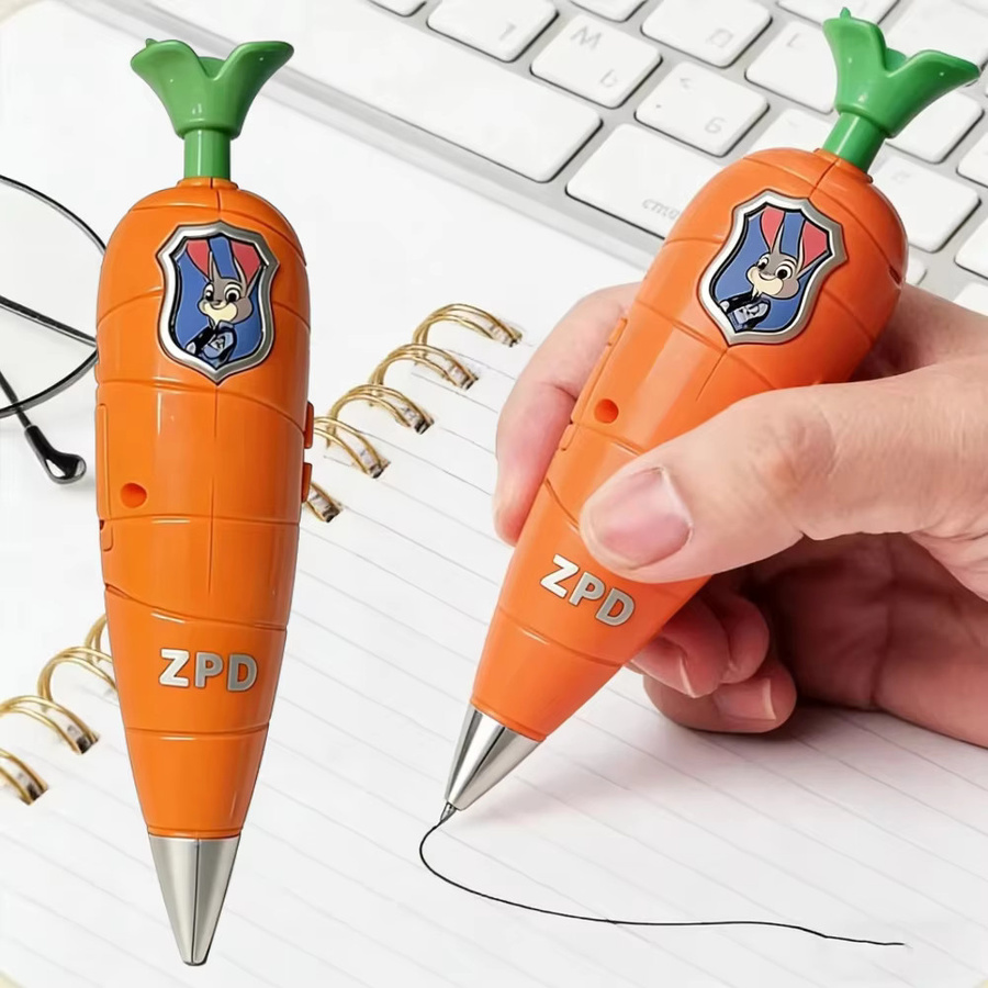 Disney Zootopia Judy Karottenförmiger 2-in-1 Voice-Recorder Stift und Gary-Schreibstift in Orange - Bild 2