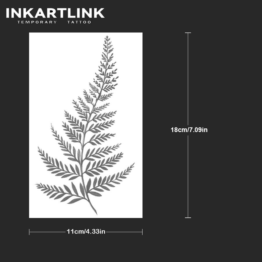 INKARTLINK Temporäres Tattoo, große Blätter, wasserfest, semi-permanent - Bild 4