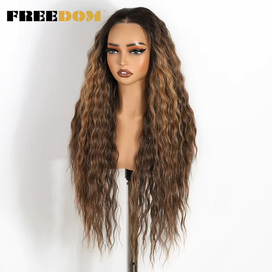 FREEDOM Lace-Front-Perücke, synthetisch, Ombre-Braun, Damen - Bild 3
