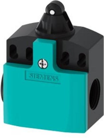 Siemens Positionsschalter 3SE5242-0BD03 mit Rollenstößel aus Kunststoff in Türkis IP66 IP67 - Bild 1