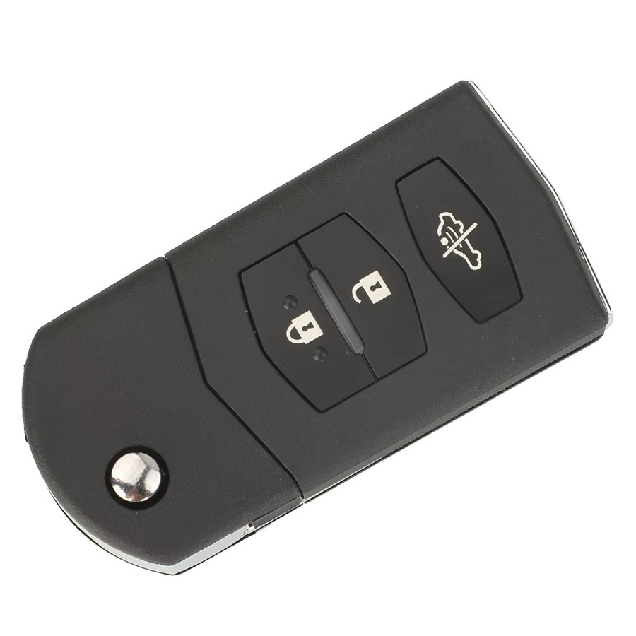 Jingyuqin Fernbedienungsschlüssel SKE126-01 in Schwarz mit 433MHz und ID63 Chip für Mazda 5, CX7, M2, Demio 3, M3, Axela 5, M5, Premacy 6, M6, Atenza 8, M8 und MPV - Bild 3