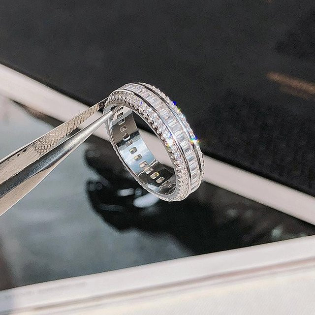 YIRAN Jewelry 5 Zirkonring, gray, Damen, Ringgröße 10 - Bild 1