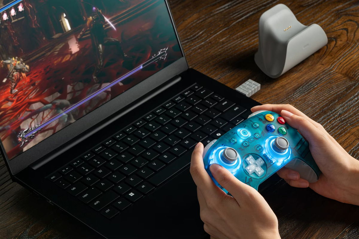 8BitDo Ultimate 2 Kabelloser Spielcontroller mit TMR Joystick und Ladestation für Windows, Android, PC und Steam - Bild 5