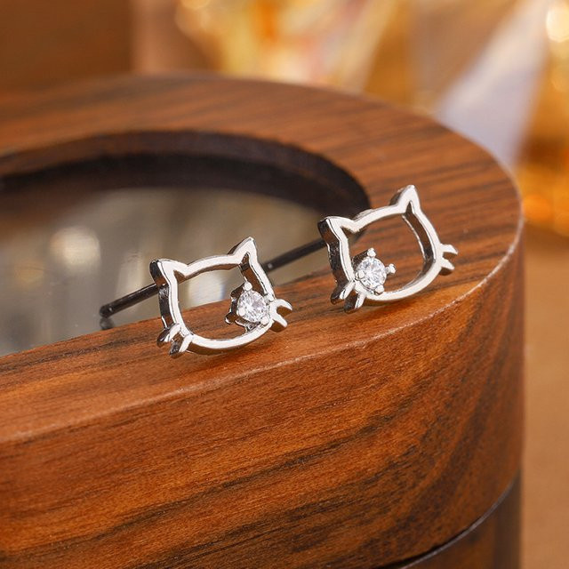 GaGa-Duck Ohrringe, 925 Silber, Zirkonia, Unisex - Bild 1
