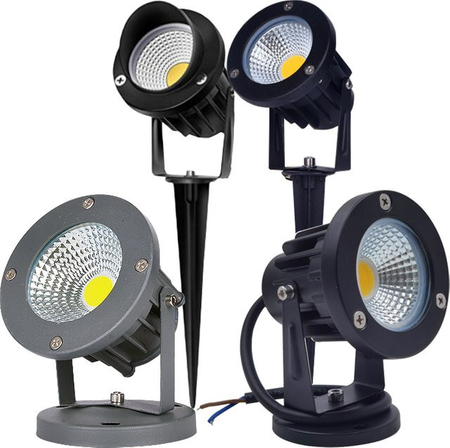 Berabo COB LED Garten Spike-Lampe Outdoor Wasserdicht Schwarz - Bild 1